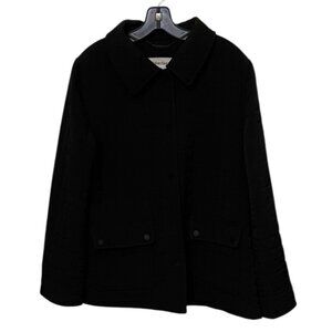 Calvin Klein Black Quilted Utility Barn Jacket Coat Womens Size Large Lined